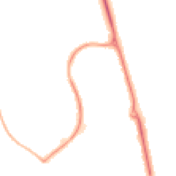 Night-time road noise heatmap for LU3 4EU