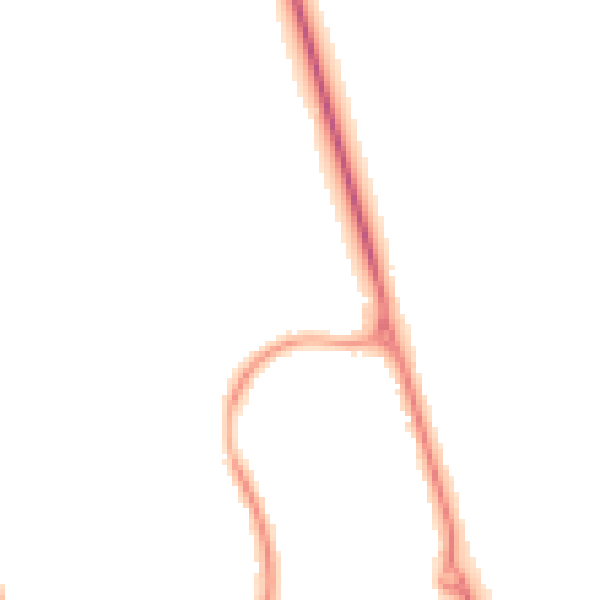 Night-time road noise heatmap for LU3 4EZ