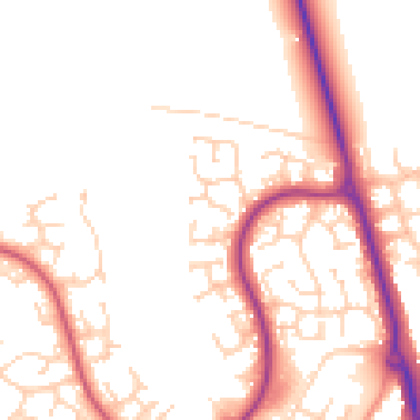 Daytime road noise heatmap for LU3 4HG