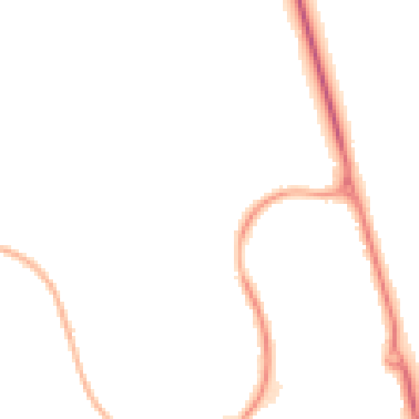 Night-time road noise heatmap for LU3 4HG