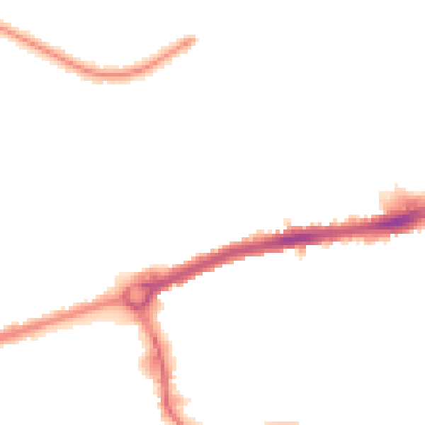 Night-time road noise heatmap for LU4 0AF