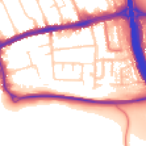 Daytime road noise heatmap for LU4 0BX