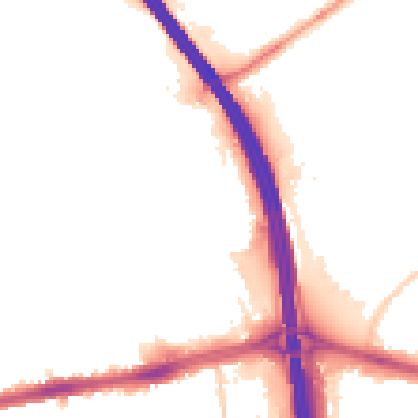 Night-time road noise heatmap for LU4 0ED