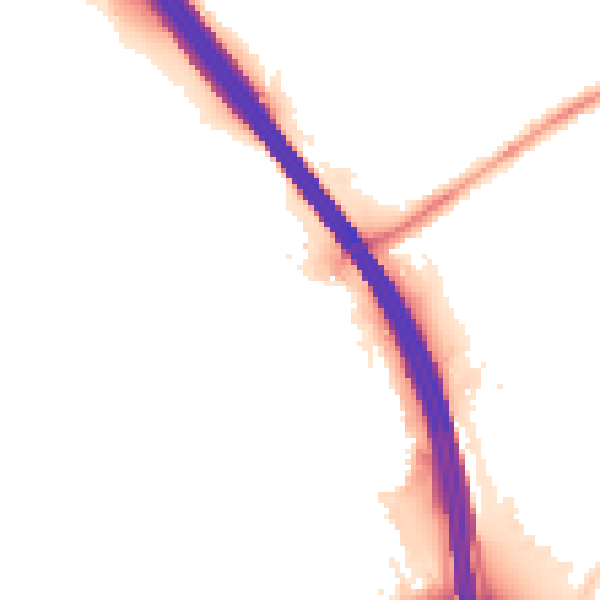 Night-time road noise heatmap for LU4 0EL