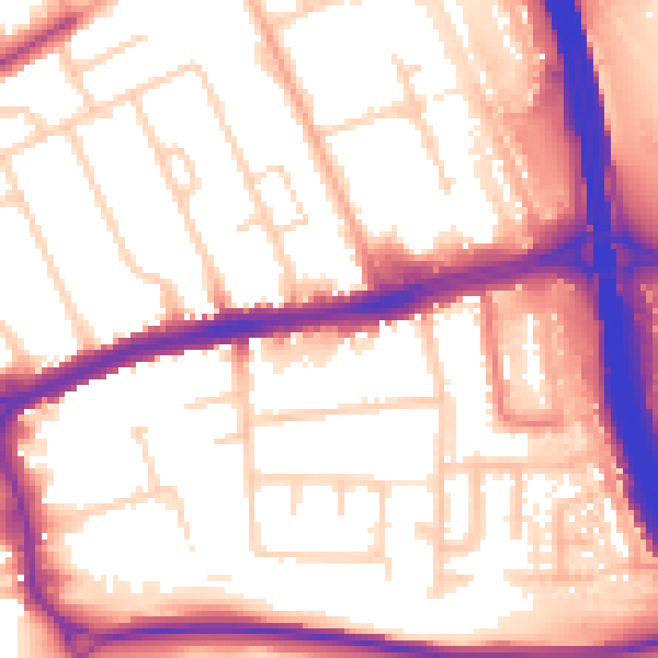 Daytime road noise heatmap for LU4 0PA