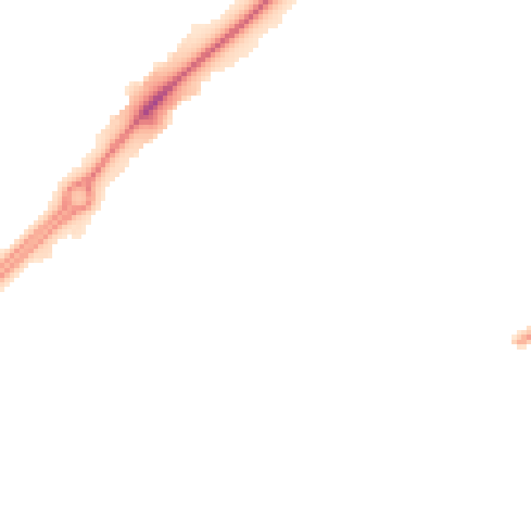 Night-time road noise heatmap for LU4 0SA