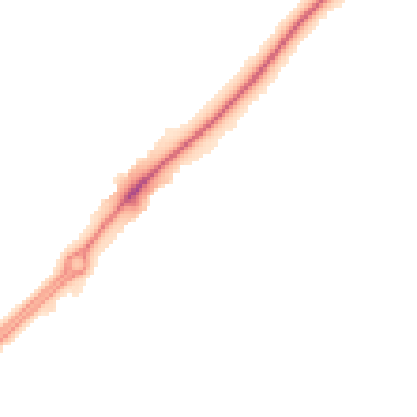 Night-time road noise heatmap for LU4 0SR