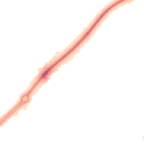 Night-time road noise heatmap for LU4 0TB