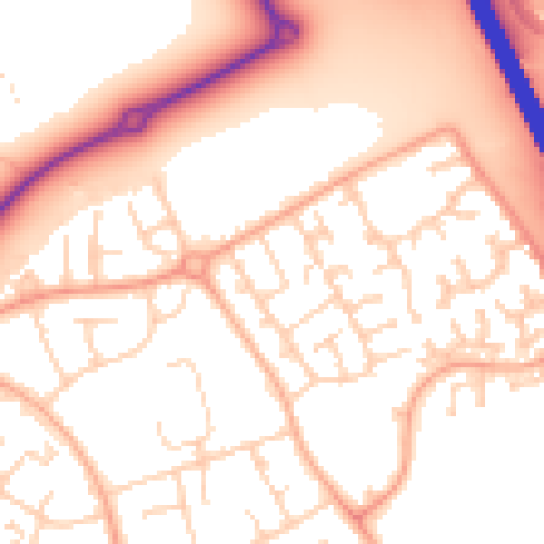 Daytime road noise heatmap for LU4 0UF