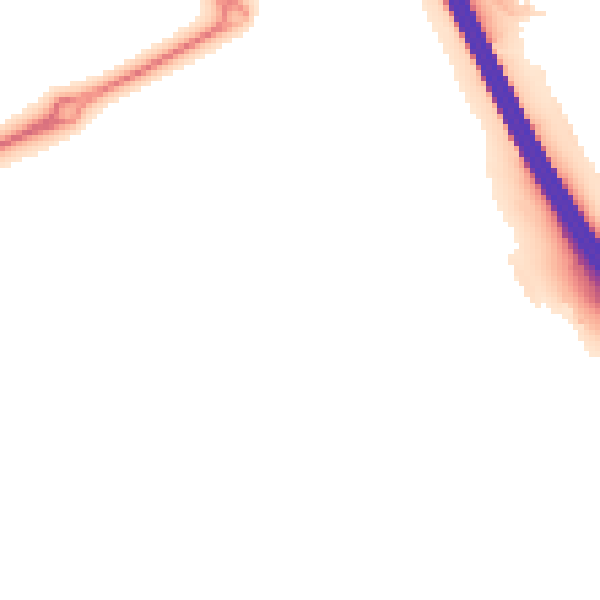 Night-time road noise heatmap for LU4 0UU