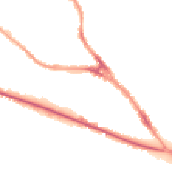 Night-time road noise heatmap for LU4 8AG