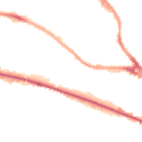Night-time road noise heatmap for LU4 8AS