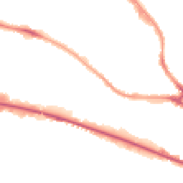 Night-time road noise heatmap for LU4 8AZ