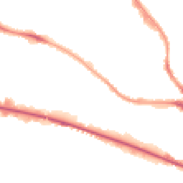 Night-time road noise heatmap for LU4 8BA
