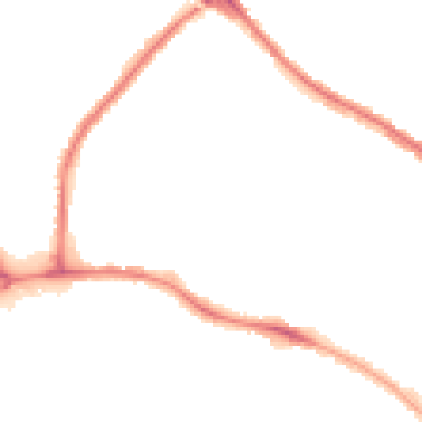 Night-time road noise heatmap for LU4 8DY