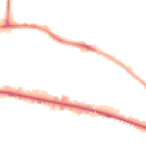 Night-time road noise heatmap for LU4 8EP