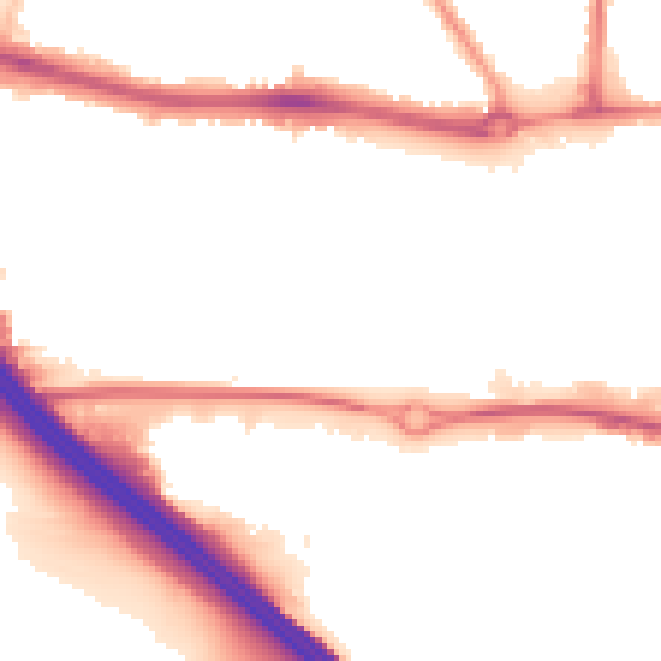 Night-time road noise heatmap for LU4 8FA
