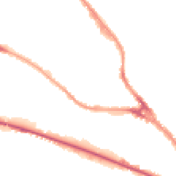 Night-time road noise heatmap for LU4 8JA