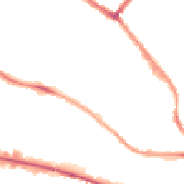 Night-time road noise heatmap for LU4 8JX