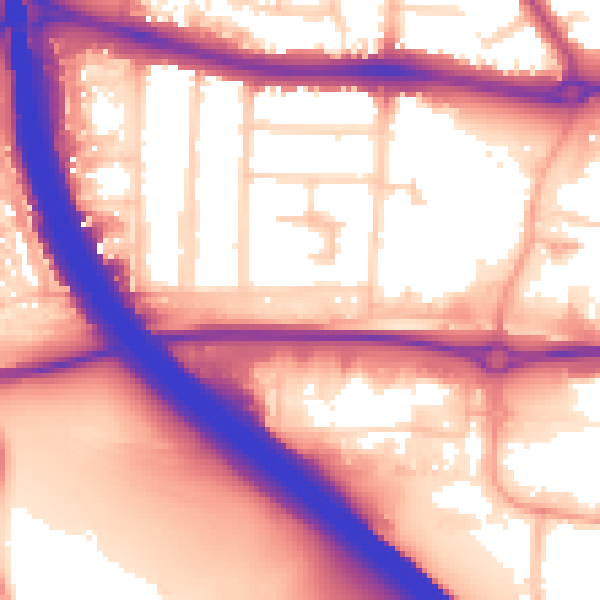 Daytime road noise heatmap for LU4 8SL