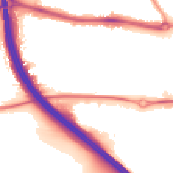 Night-time road noise heatmap for LU4 8SL