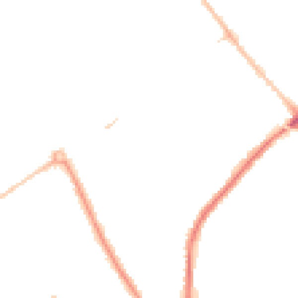 Night-time road noise heatmap for LU4 9BG