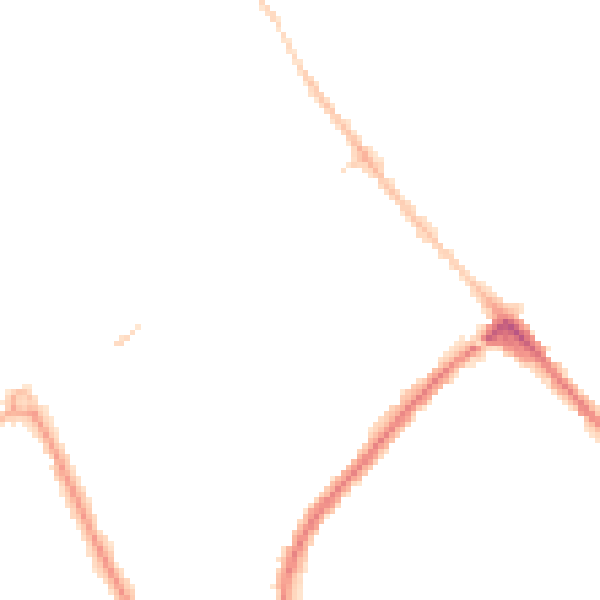 Night-time road noise heatmap for LU4 9BJ