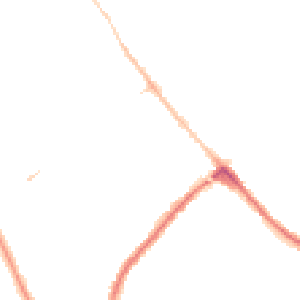 Night-time road noise heatmap for LU4 9BW