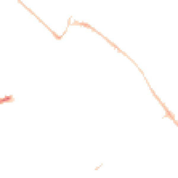 Night-time road noise heatmap for LU4 9BY