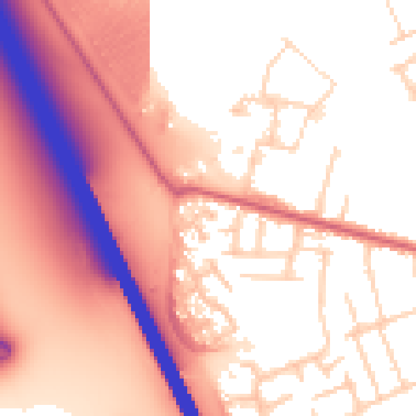 Daytime road noise heatmap for LU4 9DU