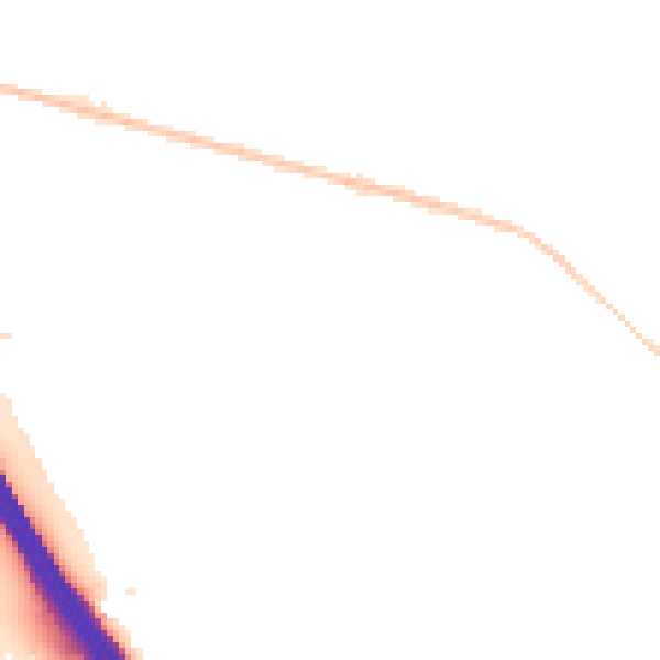 Night-time road noise heatmap for LU4 9JQ