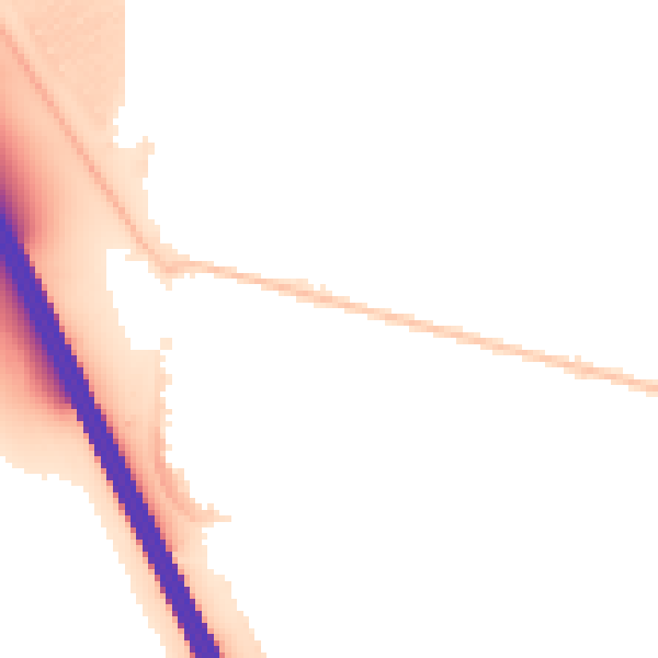 Night-time road noise heatmap for LU4 9JS