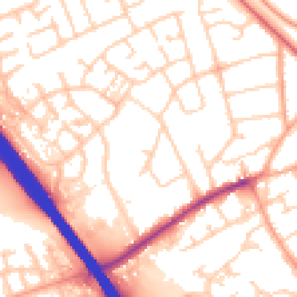 Daytime road noise heatmap for LU4 9LX