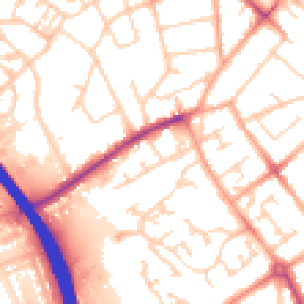 Daytime road noise heatmap for LU4 9QP
