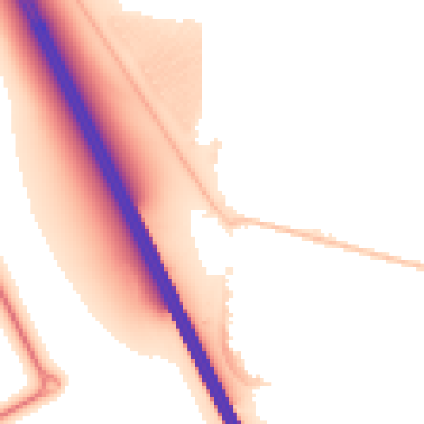 Night-time road noise heatmap for LU4 9TS