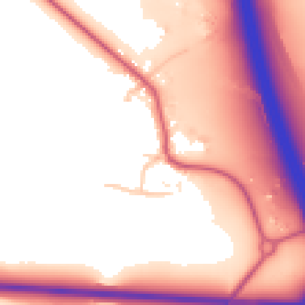 Daytime road noise heatmap for LU4 9UE