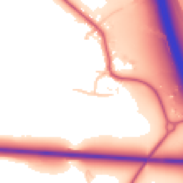 Daytime road noise heatmap for LU4 9UF