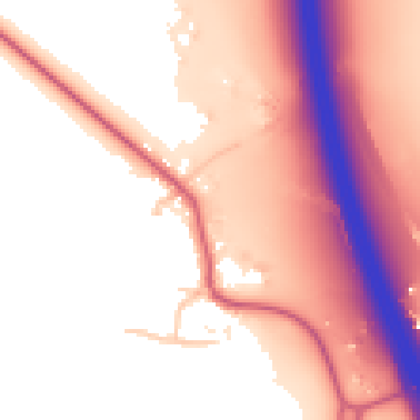 Daytime road noise heatmap for LU4 9UJ