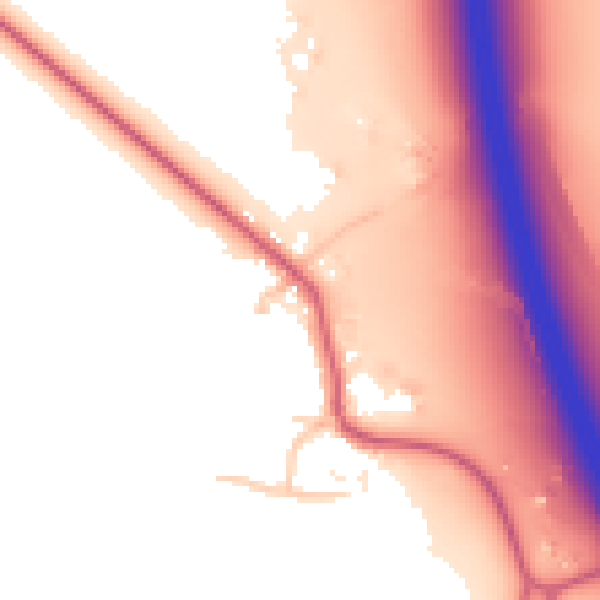 Daytime road noise heatmap for LU4 9UN