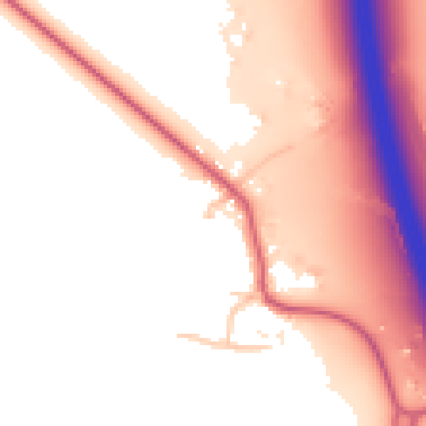 Daytime road noise heatmap for LU4 9UT