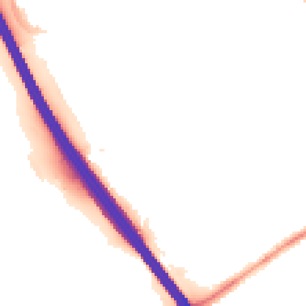 Night-time road noise heatmap for LU4 9XU