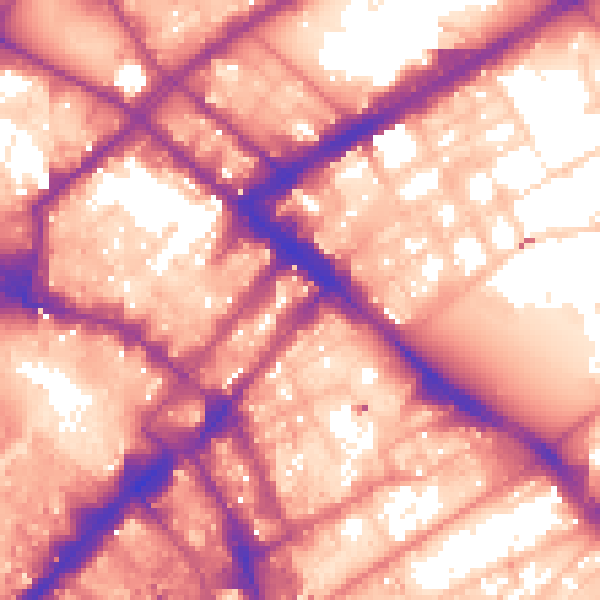 Daytime road noise heatmap for M1 1AG