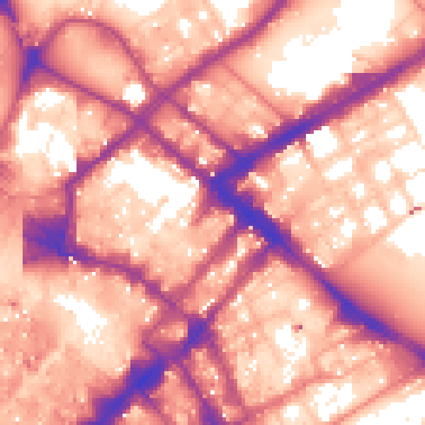 Daytime road noise heatmap for M1 1EJ