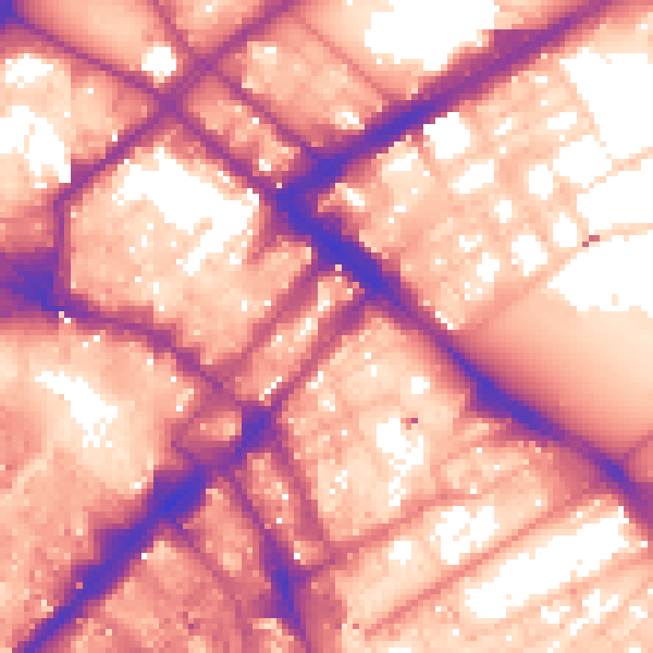 Daytime road noise heatmap for M1 1EX