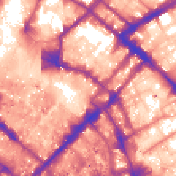 Daytime road noise heatmap for M1 1JQ