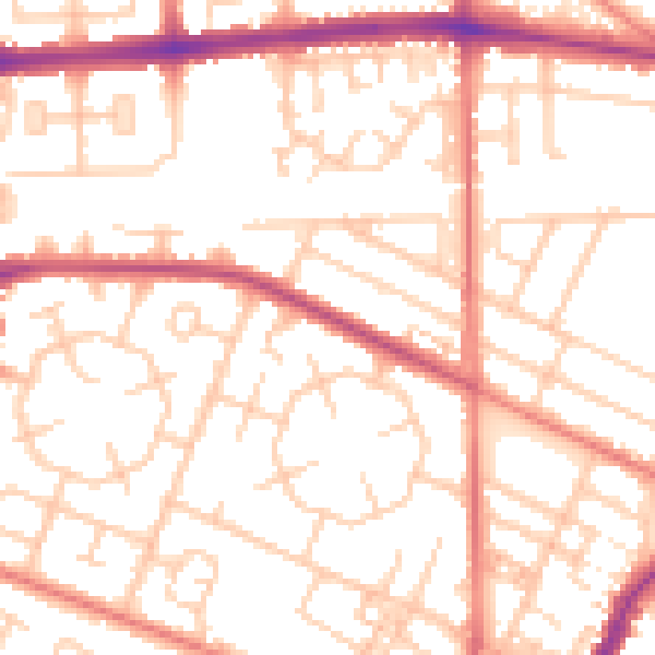Daytime road noise heatmap for M20 1AH