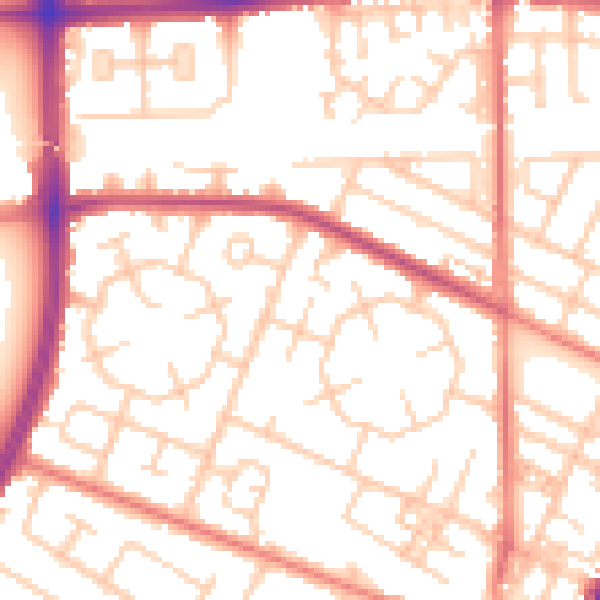 Daytime road noise heatmap for M20 1AR