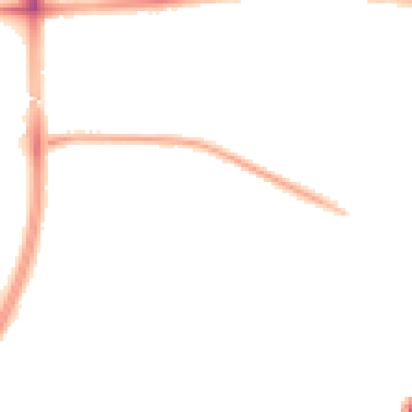 Night-time road noise heatmap for M20 1AR