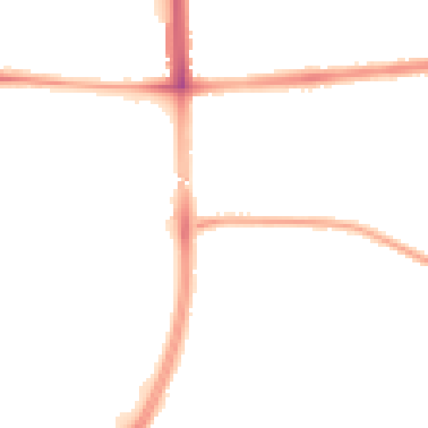 Night-time road noise heatmap for M20 1BE