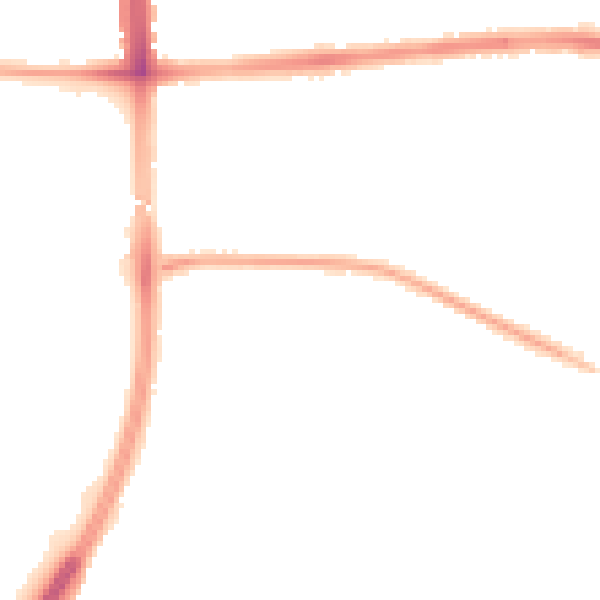 Night-time road noise heatmap for M20 1BL